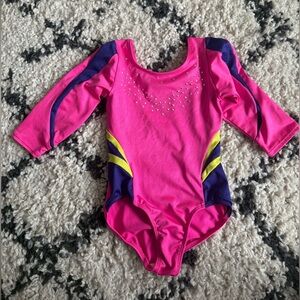 Freestyle Danskin Gymnastics Leotard with Purple & Yellow Accents Size 4/5